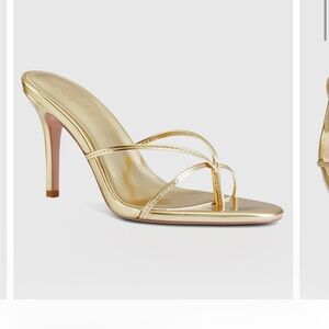 Chic Gold Strappy Heels